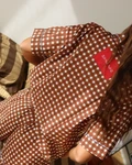 Woman short set SS27 Choco check
