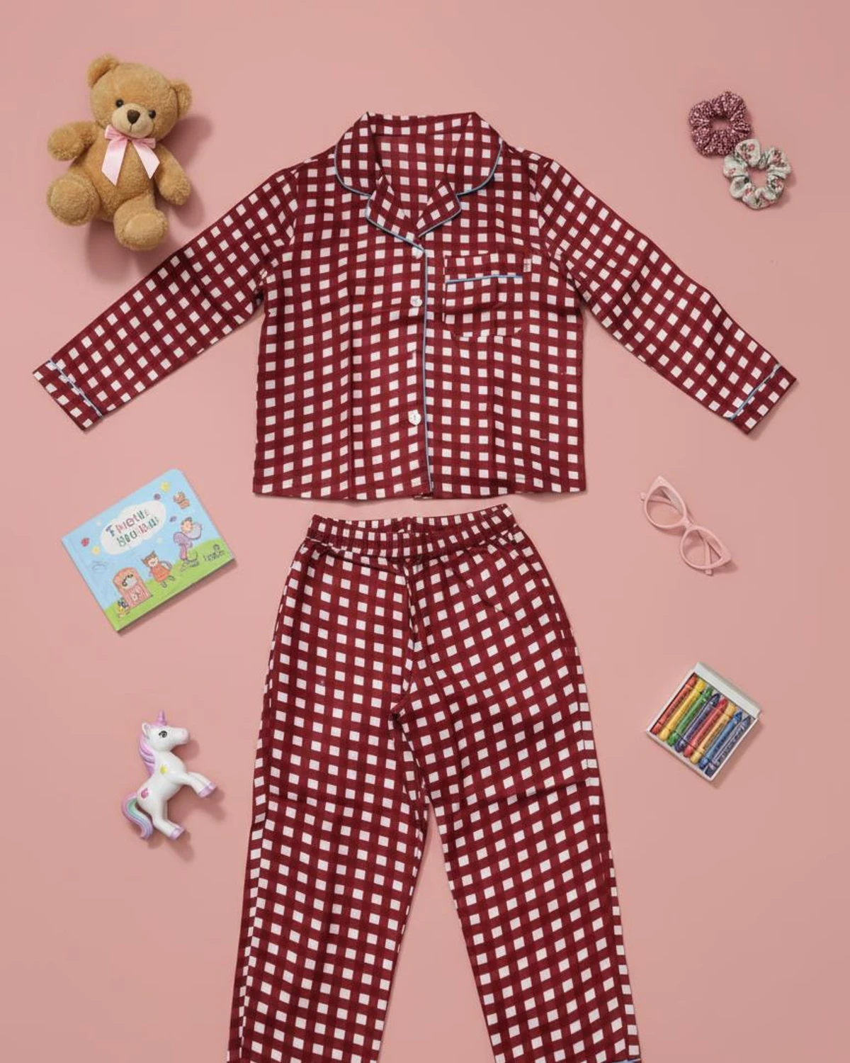 Kids long set SS26 Bordeaux