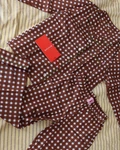 Kids long set ss27 Choco check