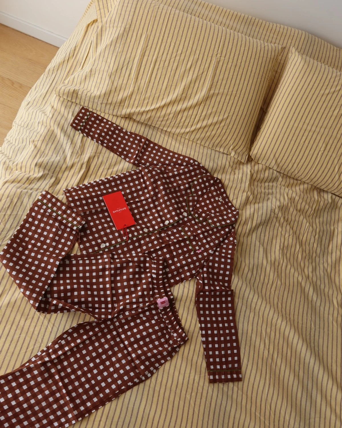 Kids long set ss27 Choco check