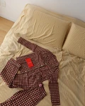 Kids long set ss27 Choco check