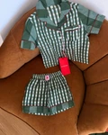 Kids short set FW26 Green patch