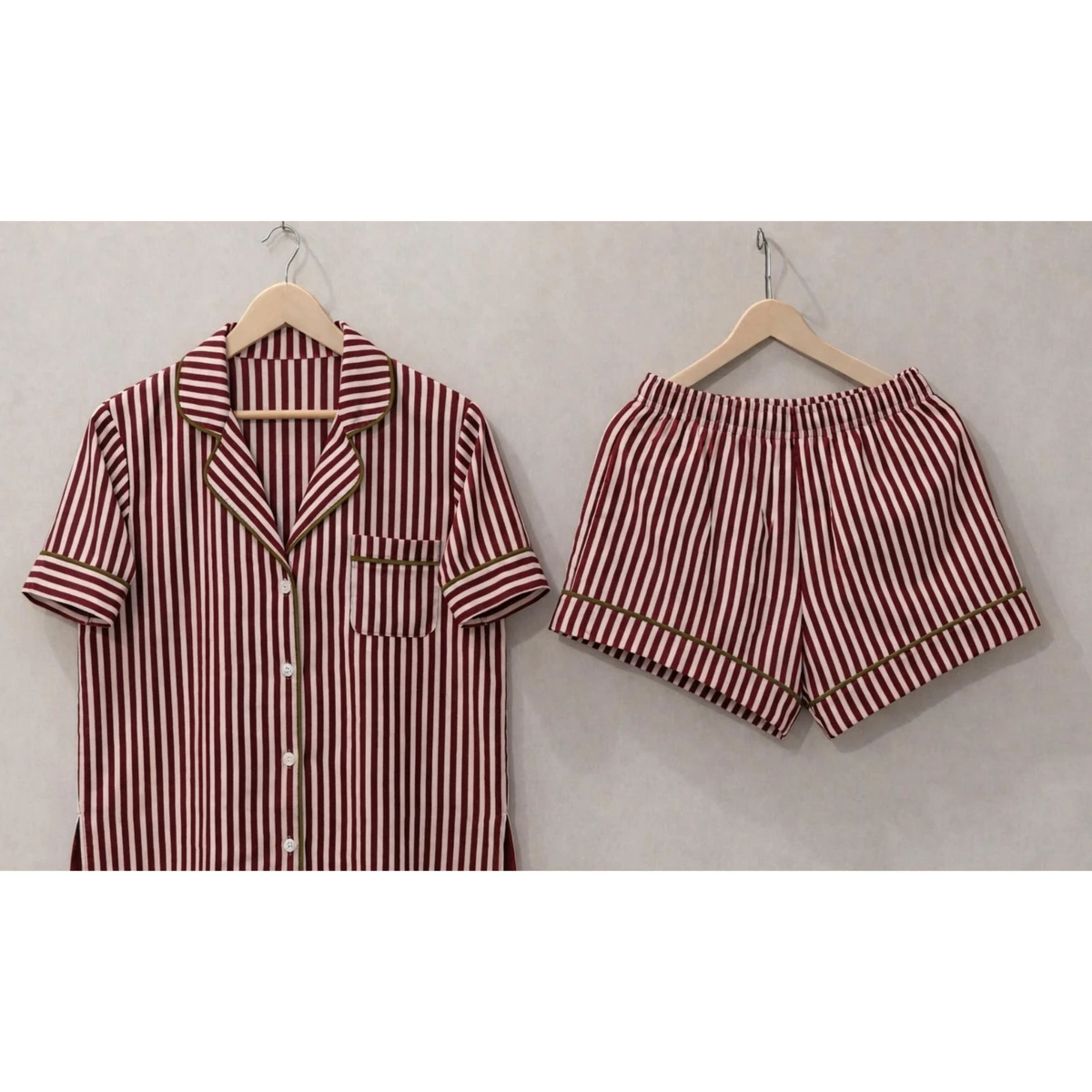 Kids short set FW26 - Rayas tinto 