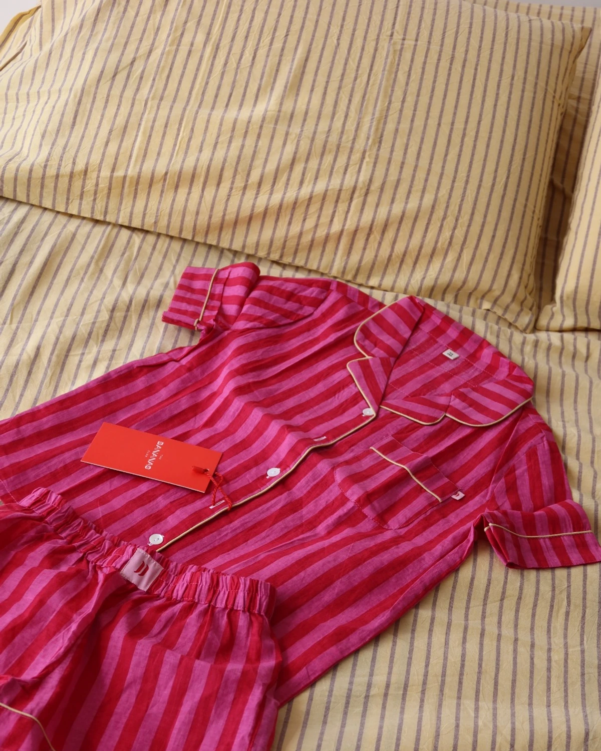 Kids short set SS27 Rayas pink