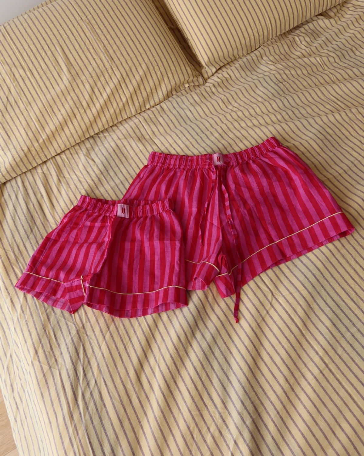 Kids short set SS27 Rayas pink
