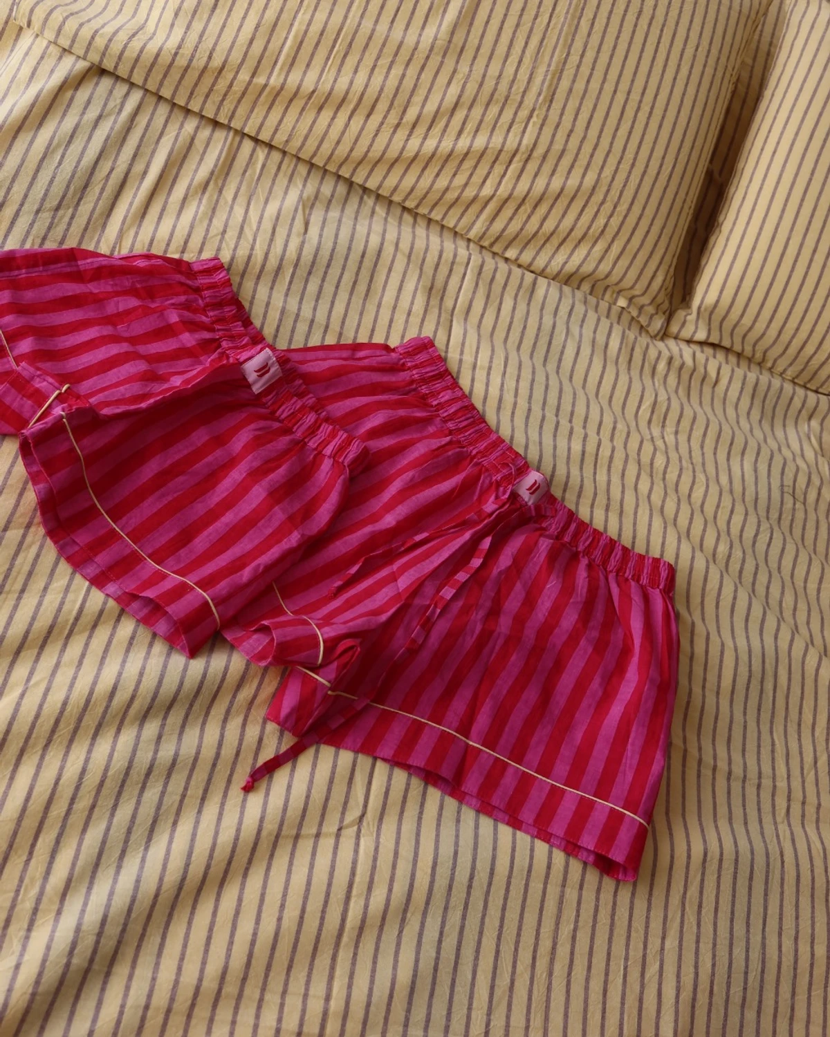 Kids short set SS27 Rayas pink