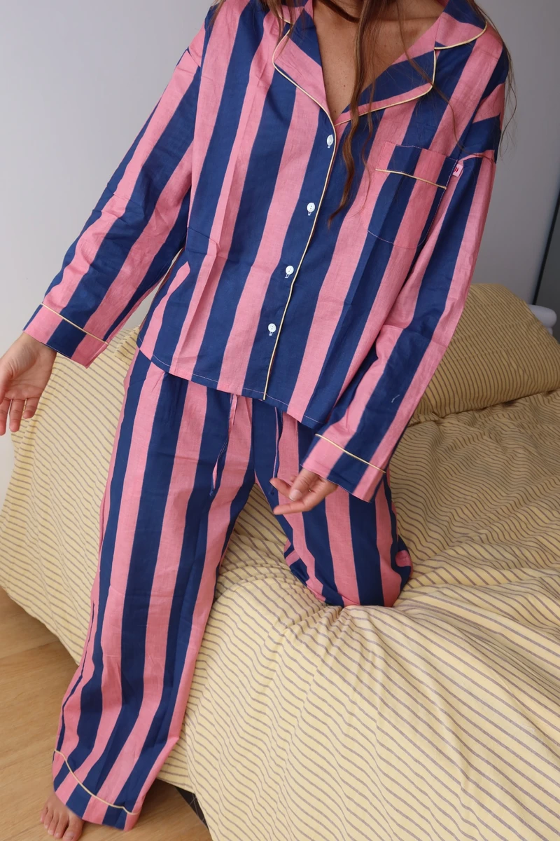 Woman long set SS27 - Navy pink 
