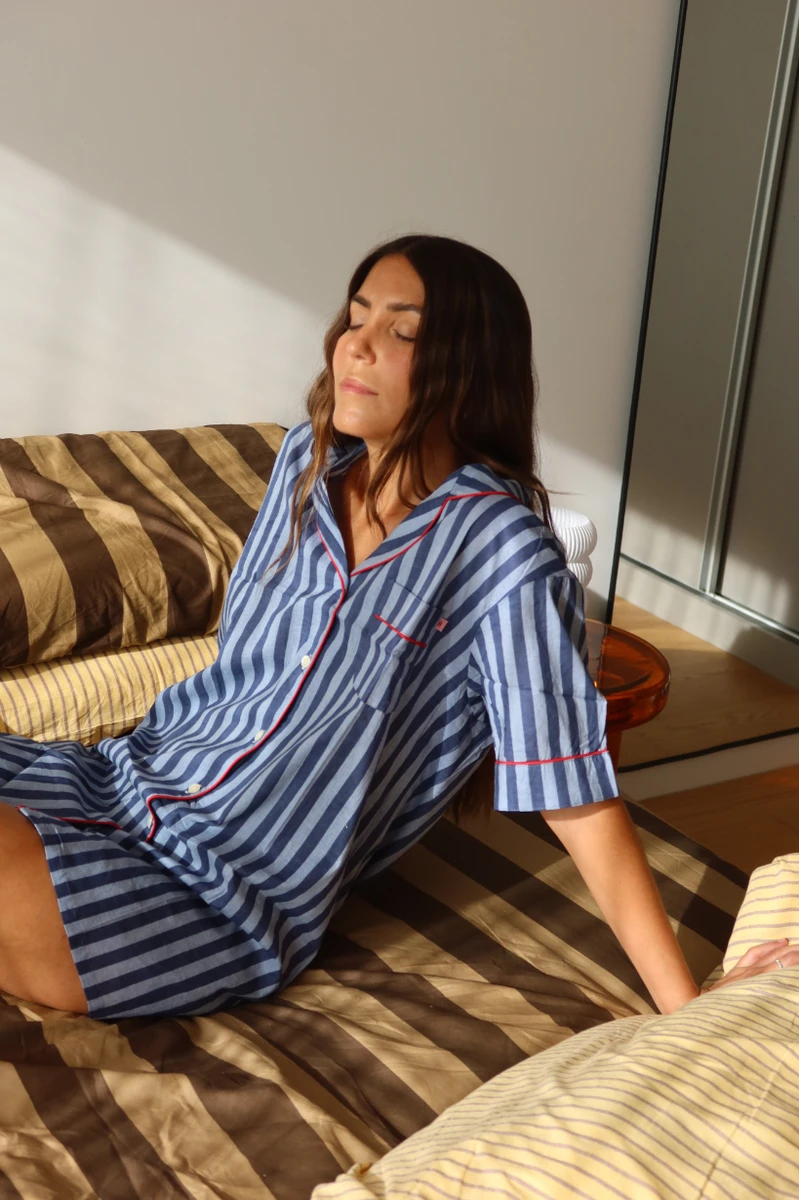 Long shirt SS27 - Blueberry 