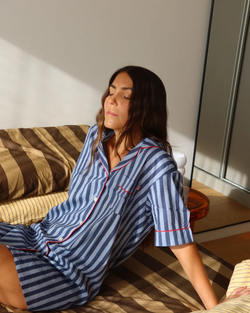 Long shirt SS27 Blueberry