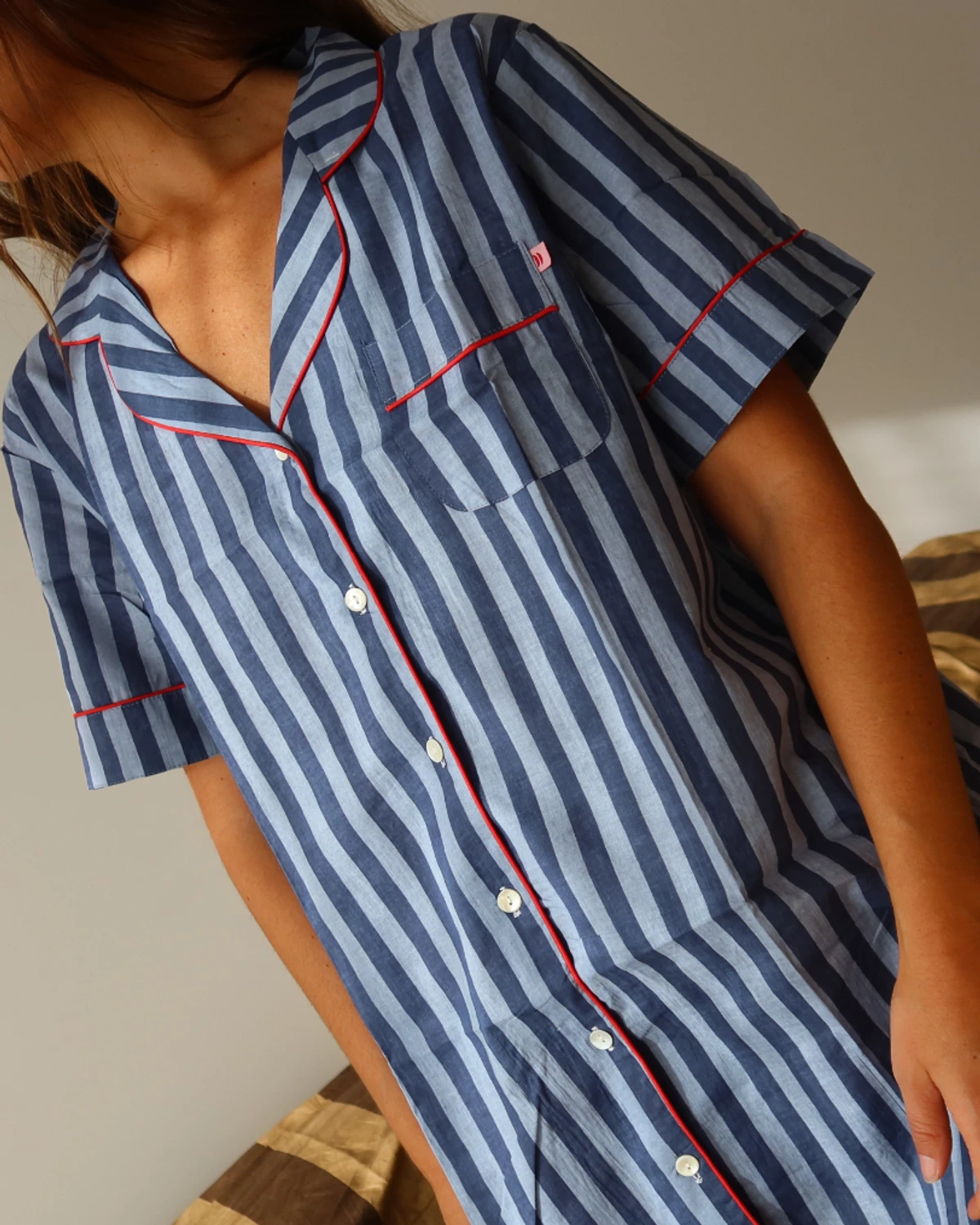 Long shirt SS27 Blueberry