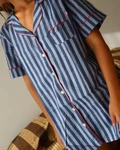 Long shirt SS27 Blueberry